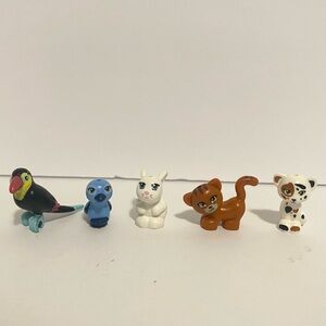 LEGO City Mini Figure Pets Animal Small Tiny Toy Lot Cat Rabbit Bird w Playmobil